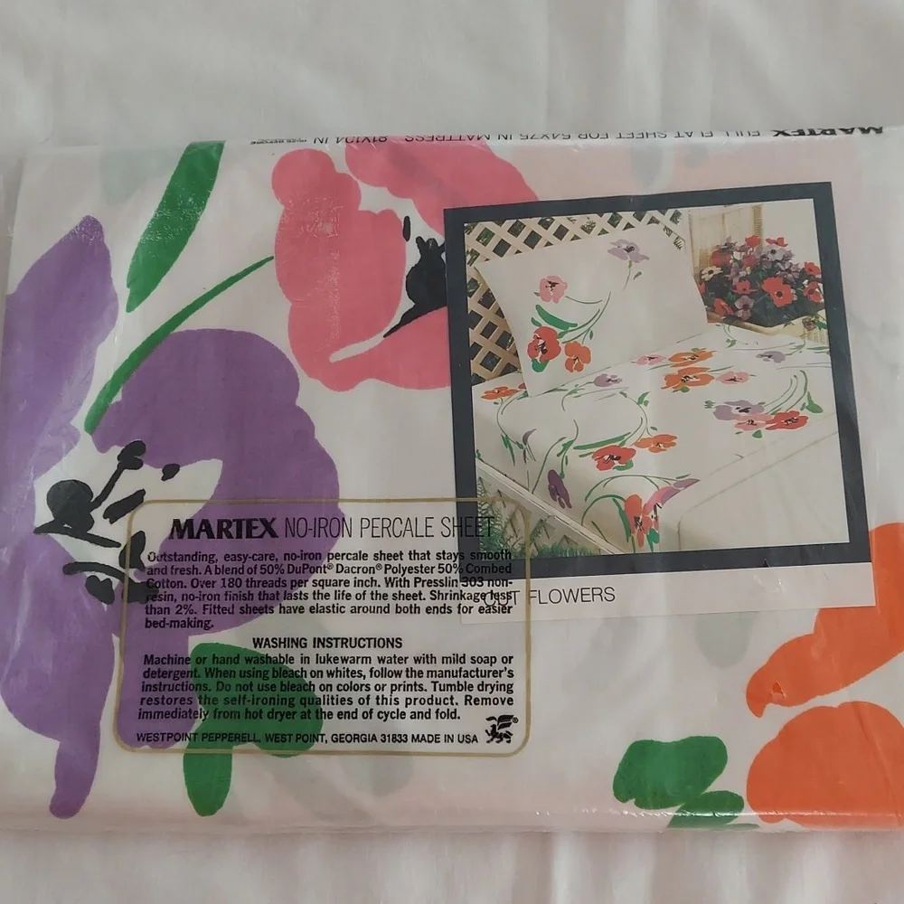 Vintage Deadstock Martex Flat Sheet - Picture 1 of 4